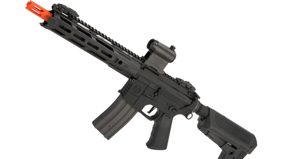 Krytac / KRISS USA Full Metal Trident MKII-M CRB Airsoft AEG Rifle, Black, Large, KTAEG-TR2CRBM-BK01