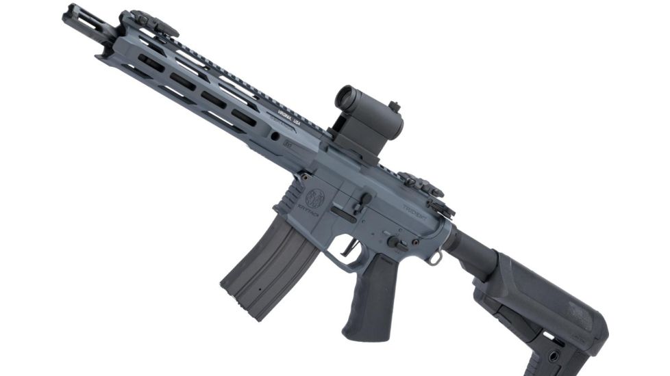 Krytac / KRISS USA Full Metal Trident MKII-M CRB Airsoft AEG Rifle, Combat Grey, Large, KTAEG-TR2CRBM-CG01