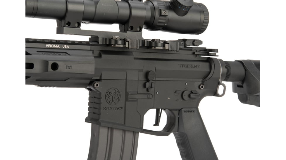 Krytac / KRISS USA Full Metal Trident MKII-M SPR Airsoft AEG Rifle, Black, Large, KTAEG-TR2SPRM-BK01
