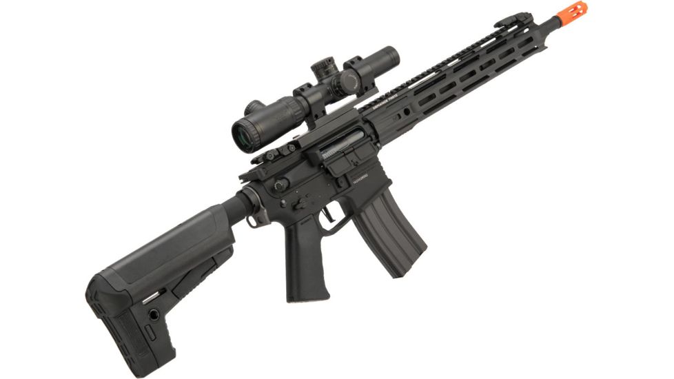 Krytac / KRISS USA Full Metal Trident MKII-M SPR Airsoft AEG Rifle, Black, Large, KTAEG-TR2SPRM-BK01