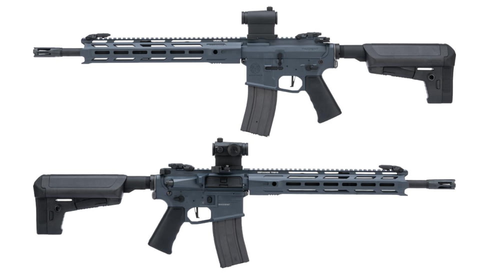 Krytac / KRISS USA Full Metal Trident MKII-M SPR Airsoft AEG Rifle, Combat Grey, Large, KTAEG-TR2SPRM-CG01
