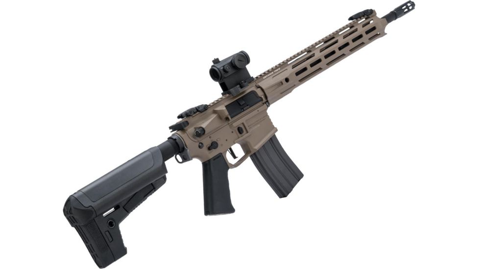 Krytac / KRISS USA Full Metal Trident MKII-M SPR Airsoft AEG Rifle, Dark Earth, Large, KTAEG-TR2SPRM-FDE01