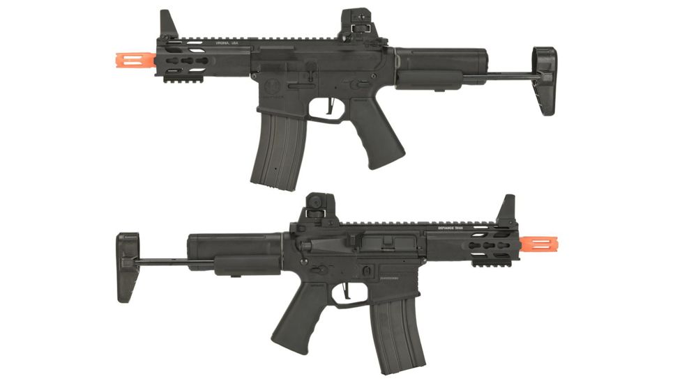 Krytac / KRISS USA Full Metal Trident MKII PDW Airsoft AEG Rifle, Black, Large, KTAEG-TR2PDW-BK01