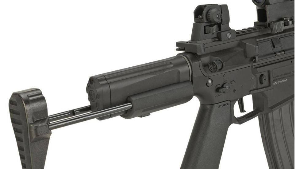 Krytac / KRISS USA Full Metal Trident MKII PDW Airsoft AEG Rifle, Black, Large, KTAEG-TR2PDW-BK01