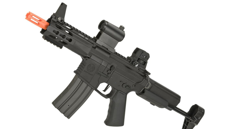Krytac / KRISS USA Full Metal Trident MKII PDW Airsoft AEG Rifle, Black, Large, KTAEG-TR2PDW-BK01