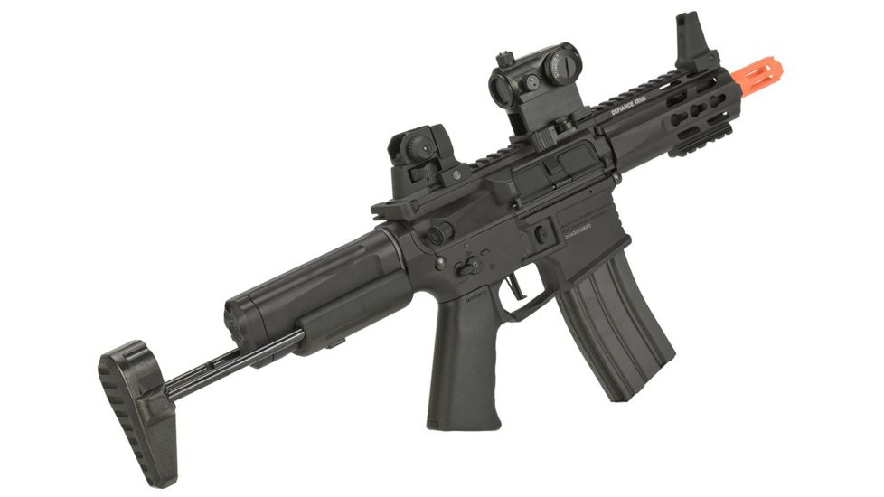 Krytac / KRISS USA Full Metal Trident MKII PDW Airsoft AEG Rifle, Black, Large, KTAEG-TR2PDW-BK01