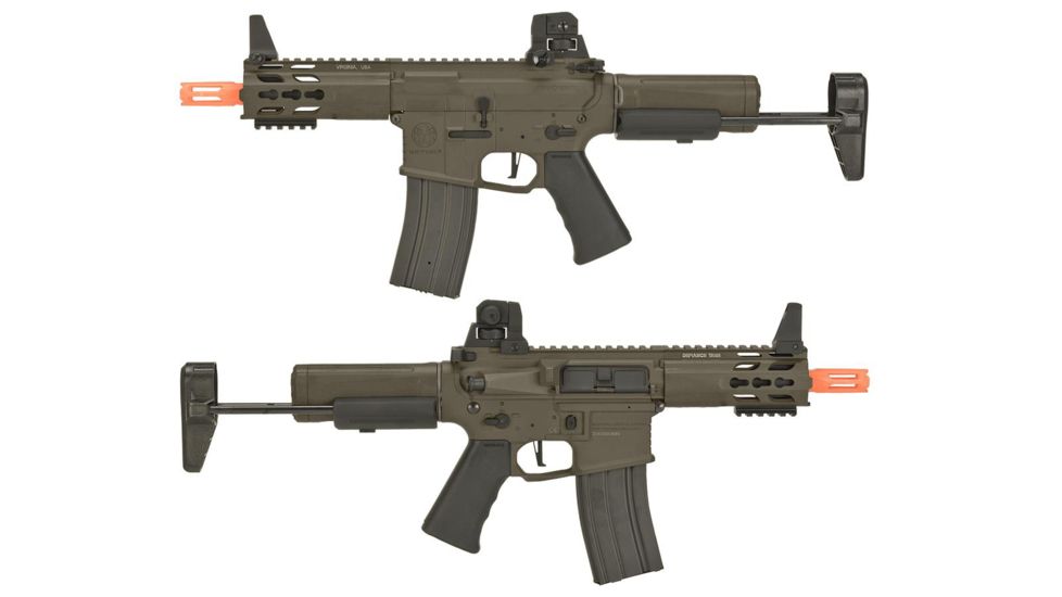 Krytac / KRISS USA Full Metal Trident MKII PDW Airsoft AEG Rifle, Dark Earth, Large, KTAEG-TR2PDW-FDE01