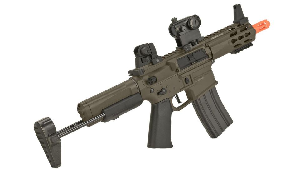 Krytac / KRISS USA Full Metal Trident MKII PDW Airsoft AEG Rifle, Dark Earth, Large, KTAEG-TR2PDW-FDE01