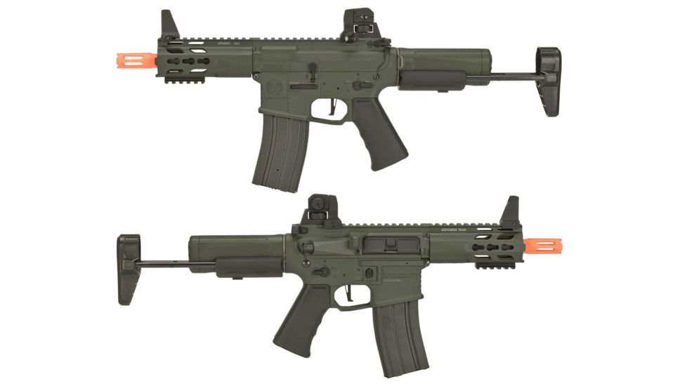 Krytac / KRISS USA Full Metal Trident MKII PDW Airsoft AEG Rifle, Foliage Green, Large, KTAEG-TR2PDW-FG01