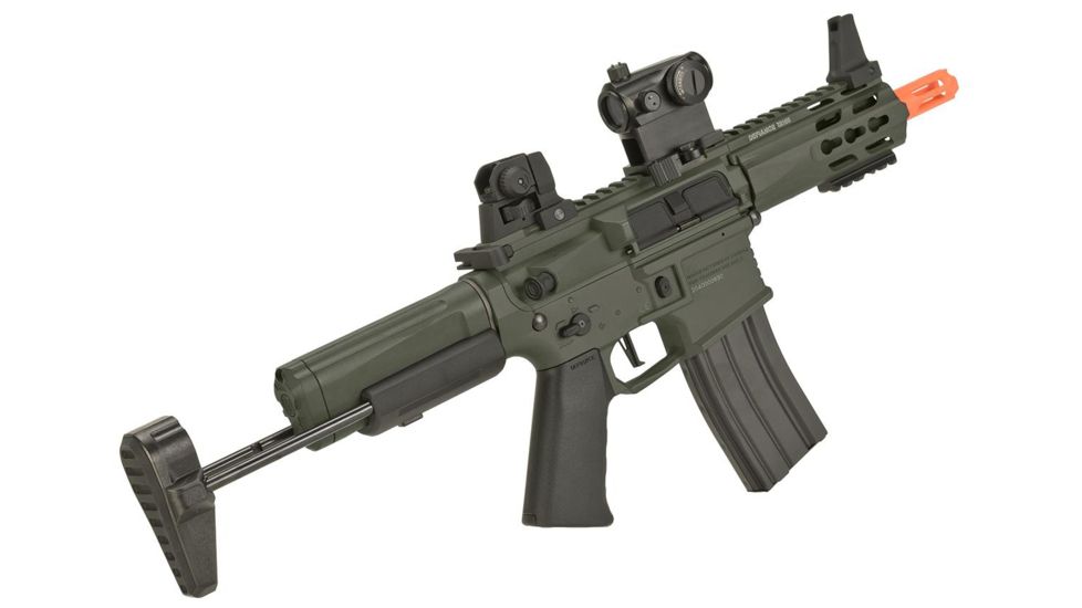 Krytac / KRISS USA Full Metal Trident MKII PDW Airsoft AEG Rifle, Foliage Green, Large, KTAEG-TR2PDW-FG01