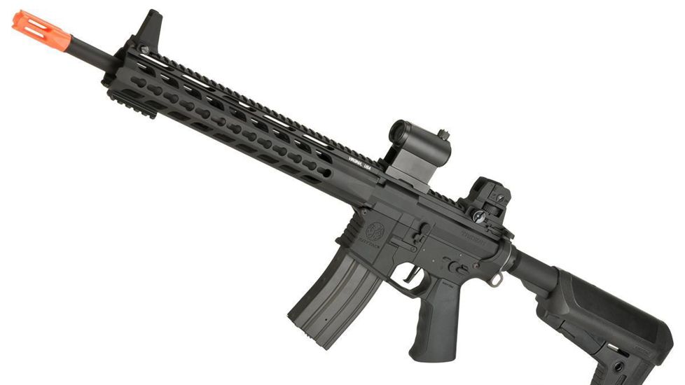 Krytac / KRISS USA Full Metal Trident MKII SPR Airsoft AEG Rifle, Black, Large, KTAEG-TR2SPR-BK01
