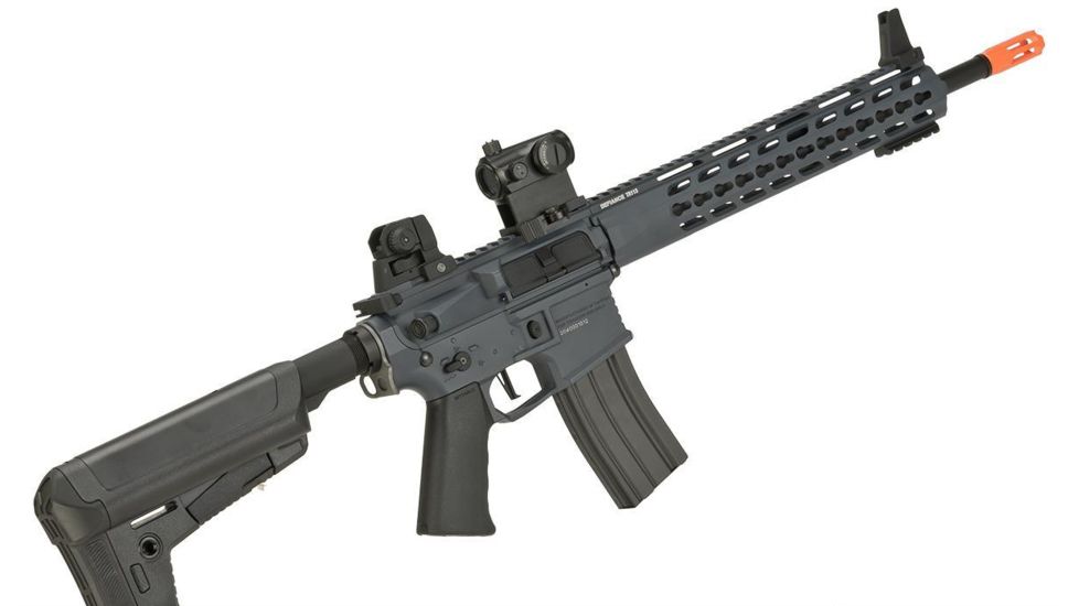 Krytac / KRISS USA Full Metal Trident MKII SPR Airsoft AEG Rifle, Combat Grey, Large, KTAEG-TR2SPR-CG01