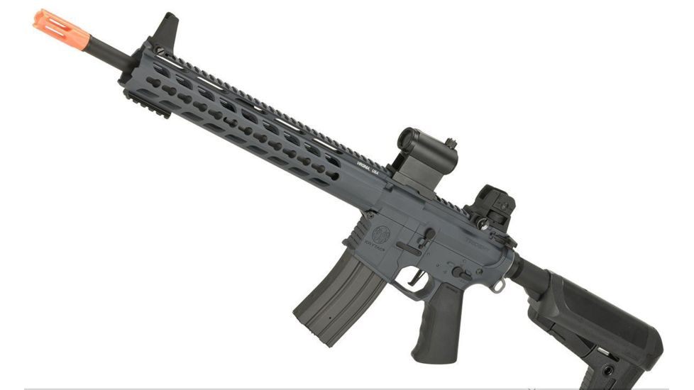 Krytac / KRISS USA Full Metal Trident MKII SPR Airsoft AEG Rifle, Combat Grey, Large, KTAEG-TR2SPR-CG01