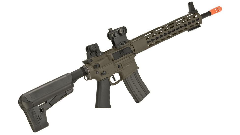 Krytac / KRISS USA Full Metal Trident MKII SPR Airsoft AEG Rifle, Dark Earth, Large, KTAEG-TR2SPR-FDE01