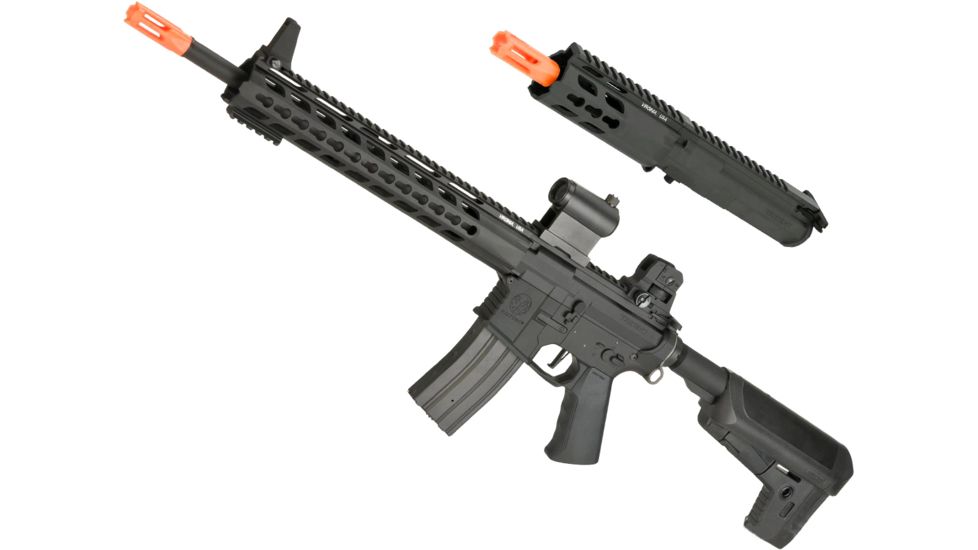 Krytac / KRISS USA Full Metal Trident MKII SPR/PDW Upper Airsoft AEG Rifle Package, Black, Large, KTAEG-TR2SPR-BK01-B1