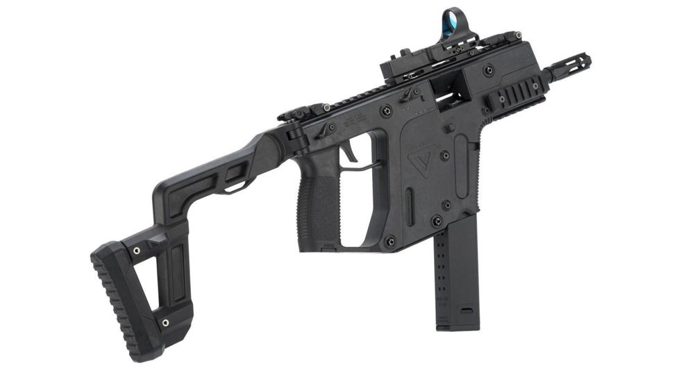 Krytac / KRISS USA Licensed Kriss Vector Airsoft AEG SMG Rifle, Black, Large, KTAEG-VSMGF-BK01
