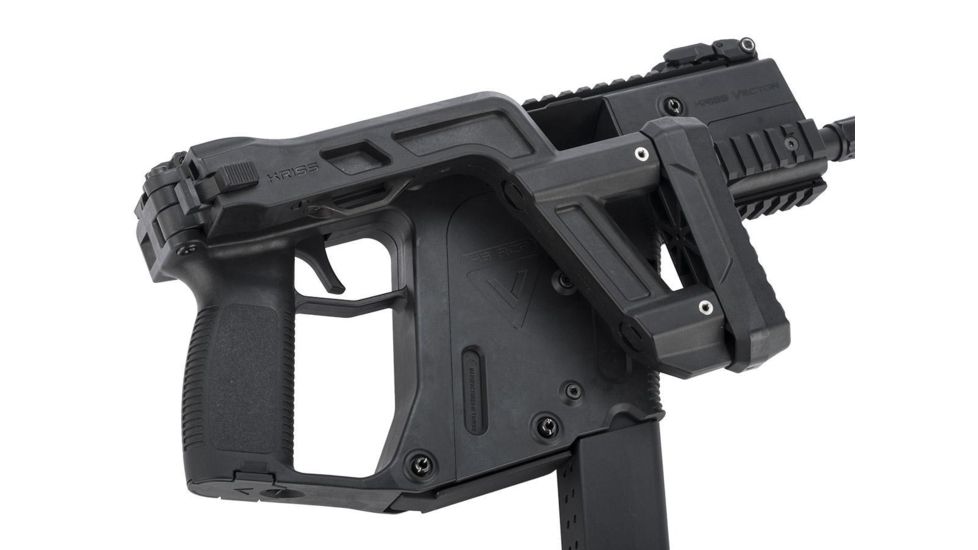 Krytac / KRISS USA Licensed Kriss Vector Airsoft AEG SMG Rifle, Black, Large, KTAEG-VSMGF-BK01