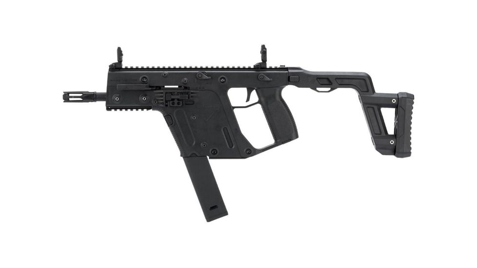 Krytac / KRISS USA Licensed Kriss Vector Airsoft AEG SMG Rifle, Black, Large, KTAEG-VSMGF-BK01