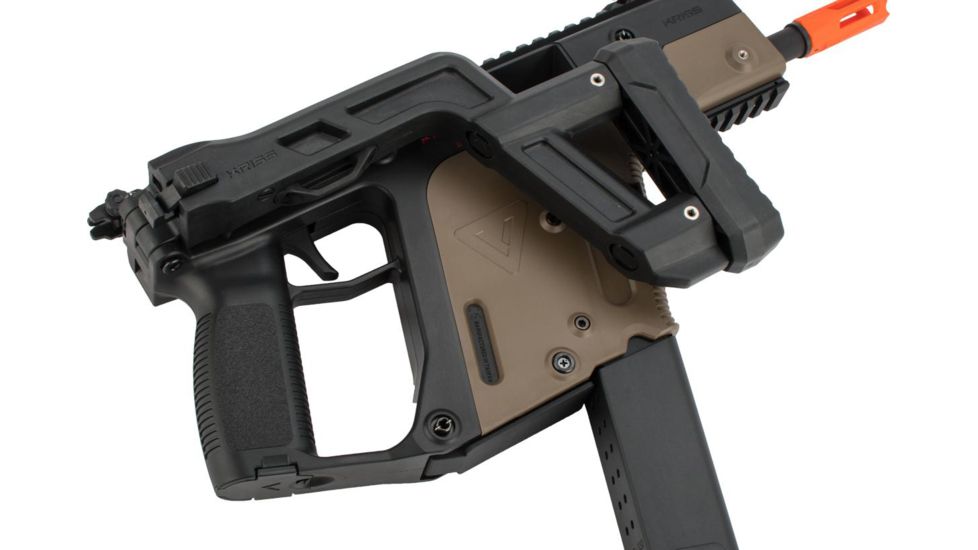 Krytac / KRISS USA Licensed Kriss Vector Airsoft AEG SMG Rifle, Dual Tone, Large, KTAEG-VSMGF-2T01