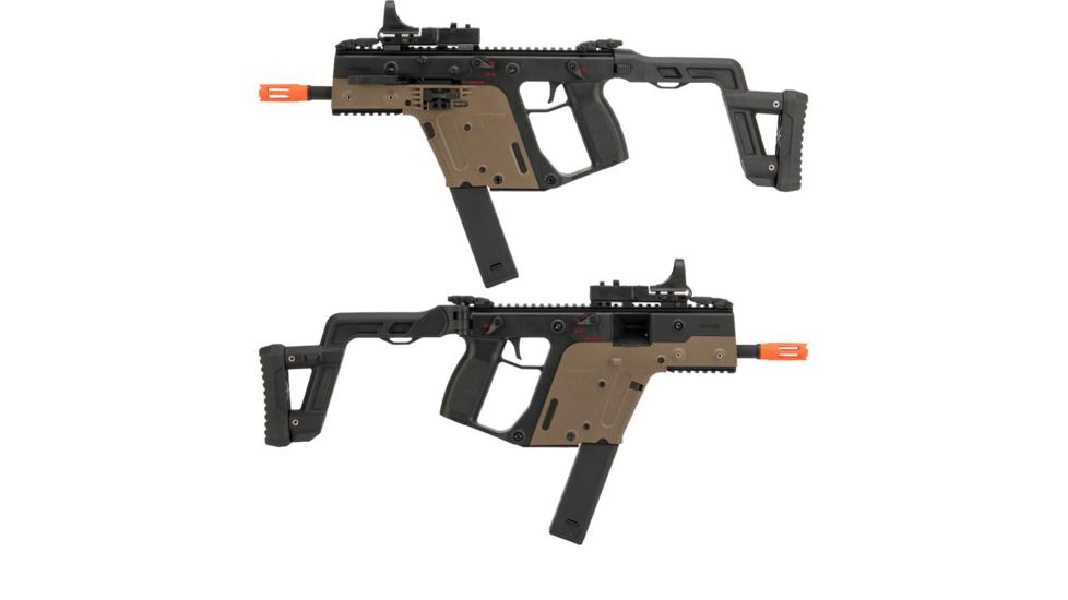 Krytac / KRISS USA Licensed Kriss Vector Airsoft AEG SMG Rifle, Dual Tone, Large, KTAEG-VSMGF-2T01