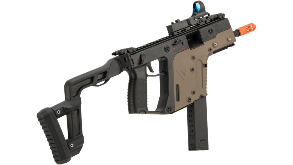 Krytac / KRISS USA Licensed Kriss Vector Airsoft AEG SMG Rifle, Dual Tone, Large, KTAEG-VSMGF-2T01