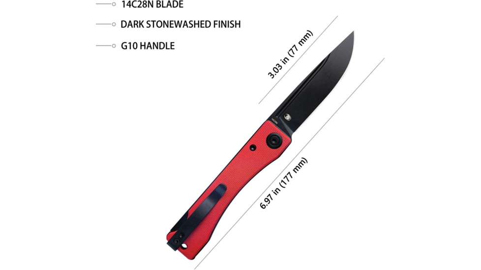 Kubey Akino Lockback. Red. Black.