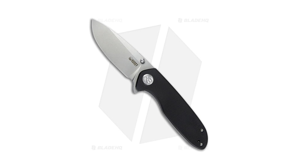 Kubey Belus Folding Knife, 2.95in, AUS-10, Drop Point Blade, G10 Black Handle, Gray/Black, 7.10in, BHQ-192554