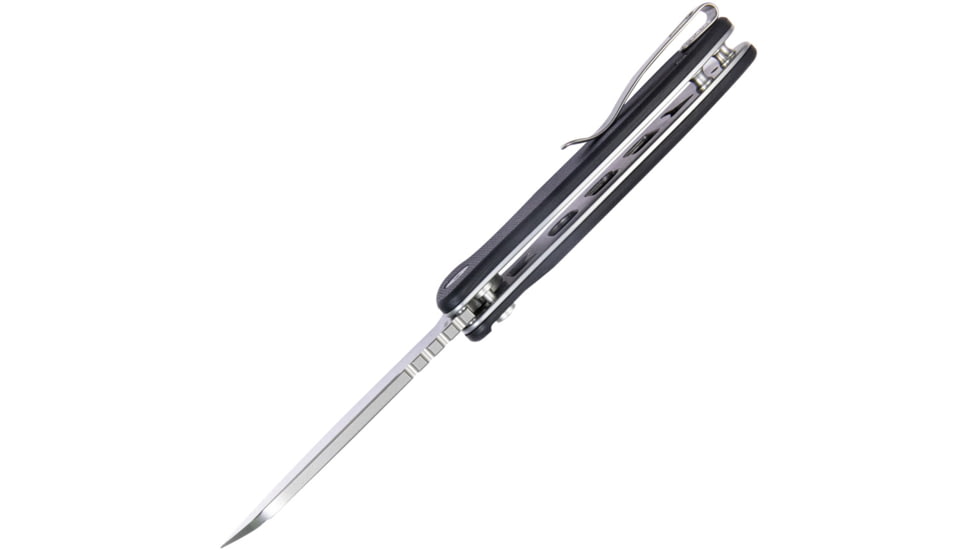 Kubey Creon Folding Knife, 4in Closed, 2.88in Bead Blast AUS-10A Stainless Steel Blade, Black G10 Handle, KU336E