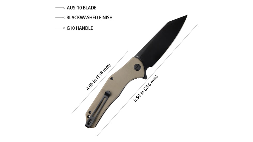 Kubey Flash Linerlock Tan