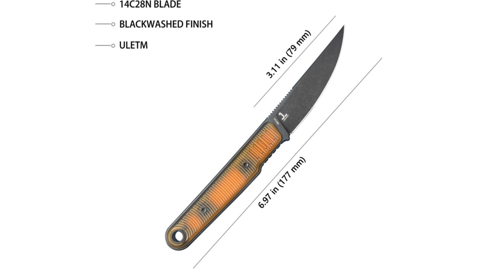 Kubey JL Fixie Fixed Blade Ultem Blk, KUB355D