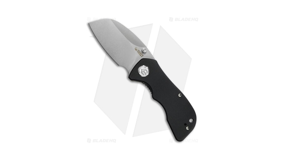 Kubey Karaji Folding Knife, 2.56in, D2, Sheepsfoot Blade, G10 Black Handle, Gray/Black, 6.10in, BHQ-196563