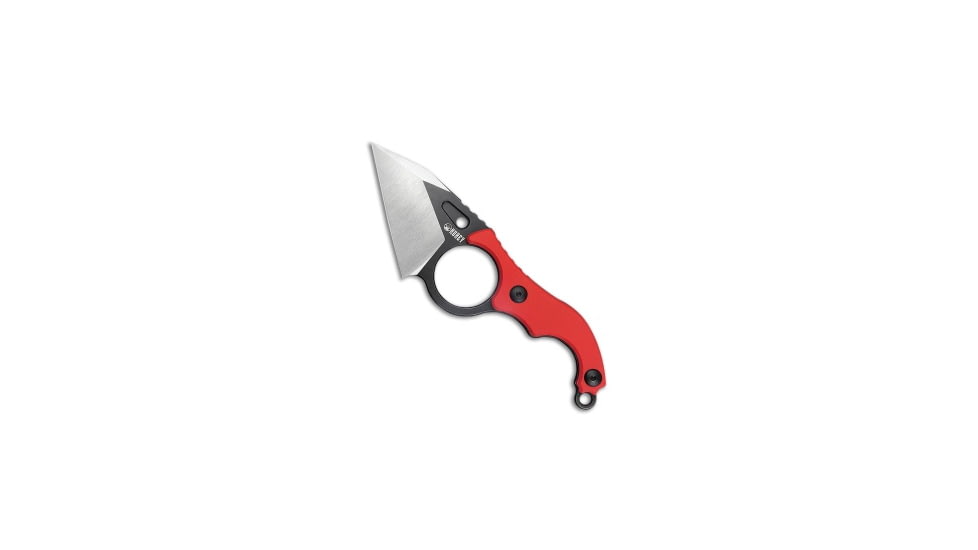 Kubey Knives Kubey Hippocam EDC Fixed Blade Knife Red G-10 2.4" Two-Tone KU166D, Red, D2, adult, BHQ-192532