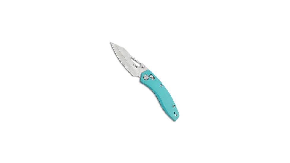 Kubey Knives Kubey Knives Caiman Crossbar Lock Knife Tiffany Blue G-10 3.2" Satin, Blue, San Mai M2, adult, BHQ-225282