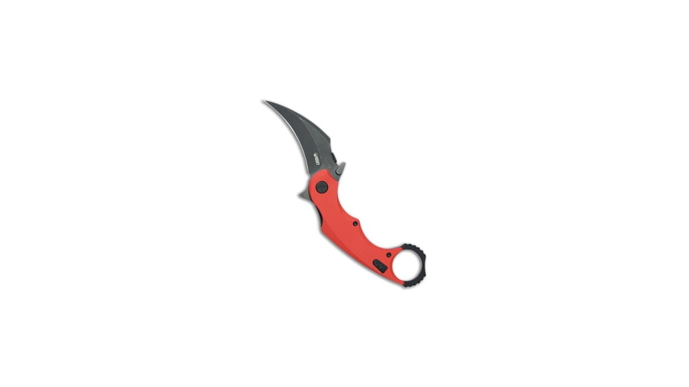 Kubey Knives Kubey Knives Rogue Liner Lock Karambit Knife Red G-10 2.9" Black SW, Red, 14C28N, adult, BHQ-208721