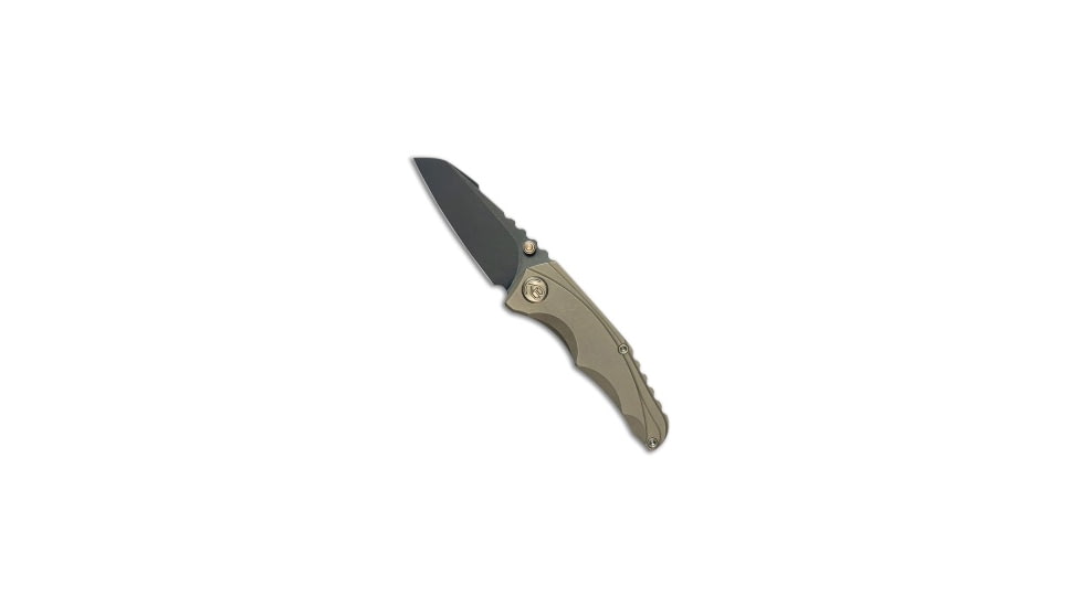 Kubey Knives Kubey Knives Steeltle Frame Lock Knife Bronze Stonewash Titanium 2.4" Black SW, Bronze, Bohler M390, adult, BHQ-211090