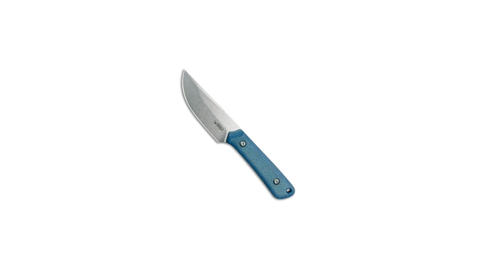 Kubey Knives Kubey Knives Thorn Fixed Blade Knife Blue Micarta 2.8" Stonewash, Blue, 14C28N, adult, BHQ-227546