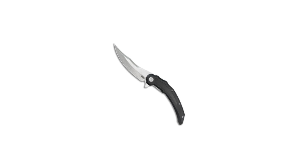 Kubey Knives Kubey Knives Wave Crest Liner Lock Knife Black G-10 3.8" Satin, Black, 14C28N, adult, BHQ-221291