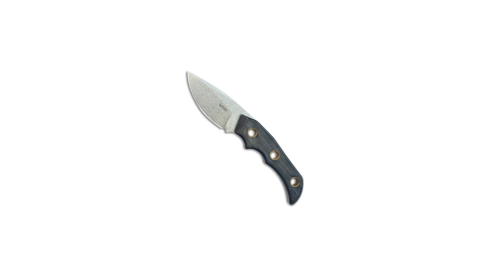 Kubey Knives Kubey Willumsen Hunter Fixed Blade Drop Point Knife Black Micarta 3.4" SW, Black, 14C28N, adult, BHQ-200447