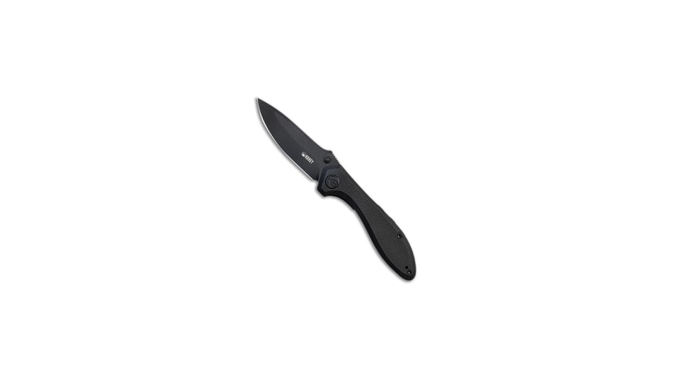 Kubey Ruckus Folding Knife, 3.31in, AUS 10A, Drop Point Blade, G-10, Black Handle, Black/Black, 8.03 inch, BHQ-221827