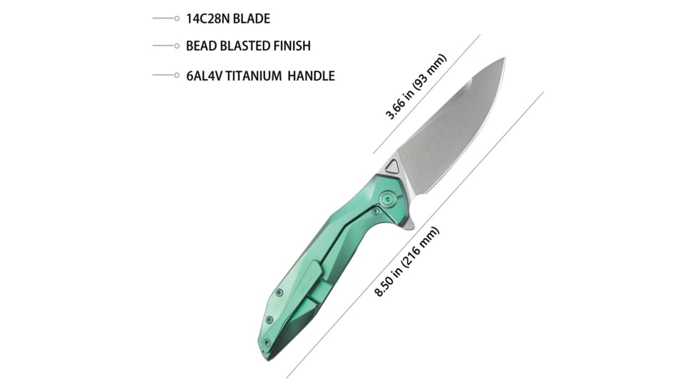 Kubey Nova Framelock Green Titanium