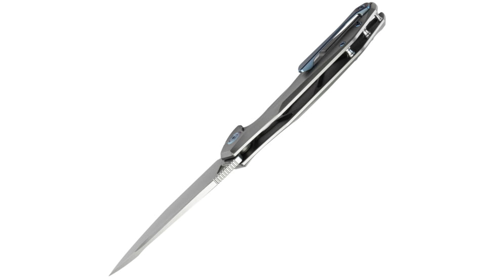 Kubey Nova Framelock Folding Knife, 3.66 in, 14C28N Steel, Drop Point Blade, 6AL4V Titanium Handle, KB235F