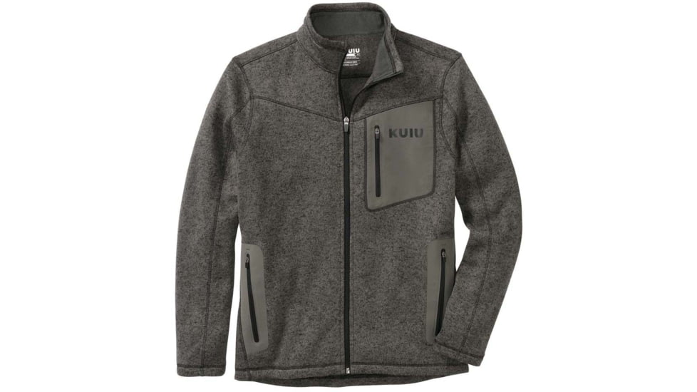 Kuiu Base Camp Full Zip Sweater - Mens, Grey, 3XL, 14027-CH-3XL