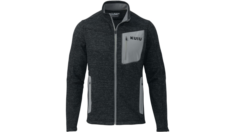 Kuiu Base Camp Full Zip Sweater - Mens, Heather Black, 3XL, 14027-HB-3XL