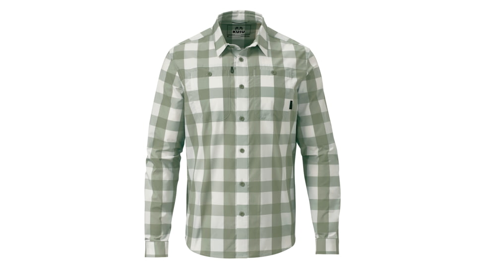 KUIU Borrego Long Sleeves Hunting Shirt in Buckbrush Plaid Size 3XL F8905DE5, Buckbrush Plaid, 3XL, Polyester, Adult, Male, 8149191557278