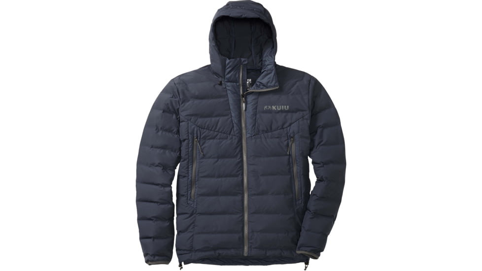 Kuiu Elements Hooded Hunting Jacket - Mens, Steel-Blue, L, 40032-SB-L