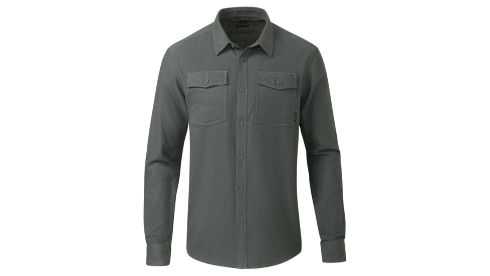 KUIU Field Flannel Shirt in Gunmetal Size 2XL 3CBBB018, Gunmetal, 2XL, Cotton, Adult, Male, 7723169743006