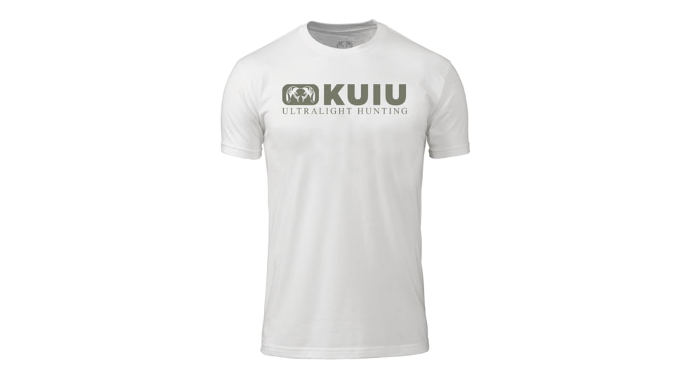 Kuiu KUIU Block Logo T-Shirt in White Size 3XL, White, 3XL, Cotton, Adult, Male, 7600354066590