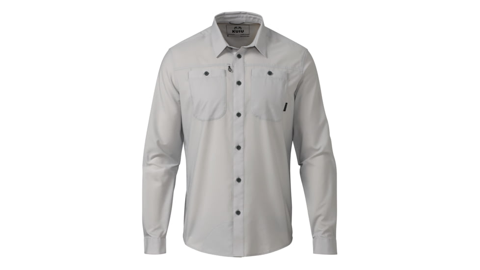 Kuiu KUIU Borrego Long Sleeves Hunting Shirt in Lunar Size 3XL, Lunar, 3XL, Polyester, Adult, Male, 8149191852190