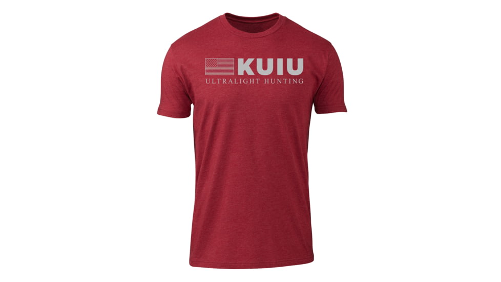 Kuiu KUIU Mini Flag T-Shirt in Cardinal Size 3XL, Cardinal, 3XL, Cotton, Adult, Male, 7190424846494