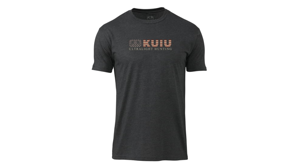 Kuiu KUIU Patriotic Logo T-Shirt in Charcoal Size 3XL, Charcoal, 3XL, Cotton, Adult, Male, 8192590971038
